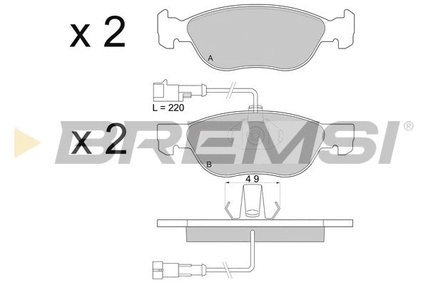 Brake Pad Set, disc brake (BP2677)