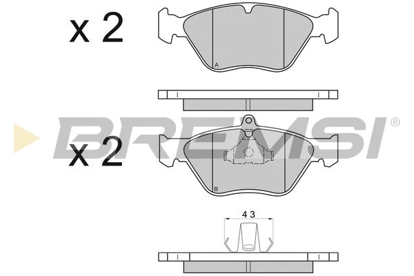 Brake Pad Set, disc brake (BP2585)