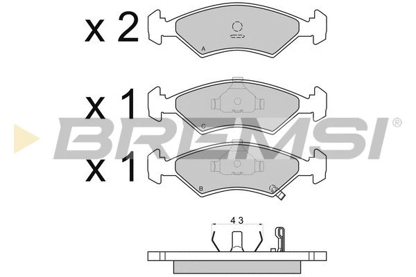 Brake Pad Set, disc brake (BP2647)
