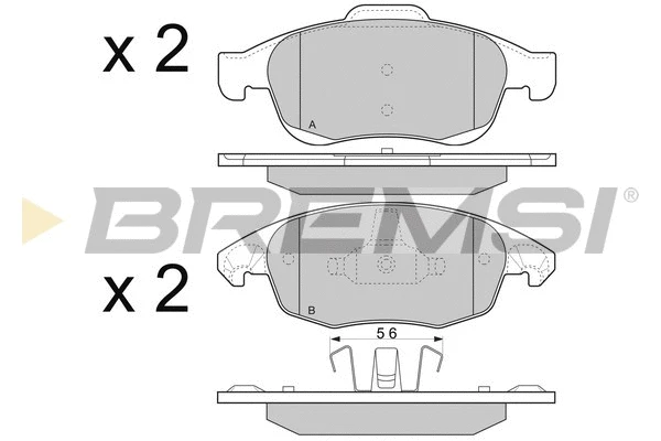 Brake Pad Set, disc brake (BP3329)