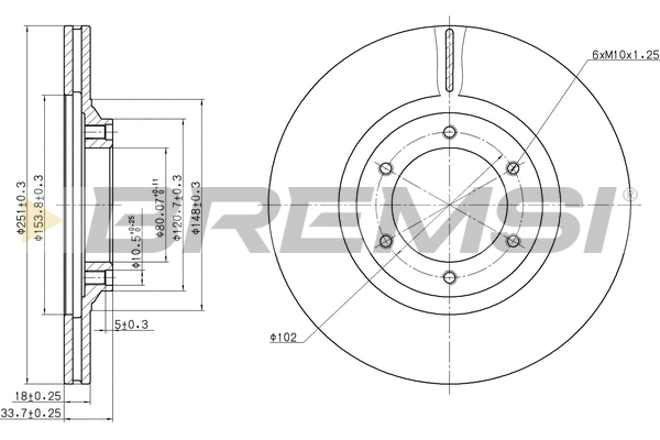 Brake Disc (CD6356V)