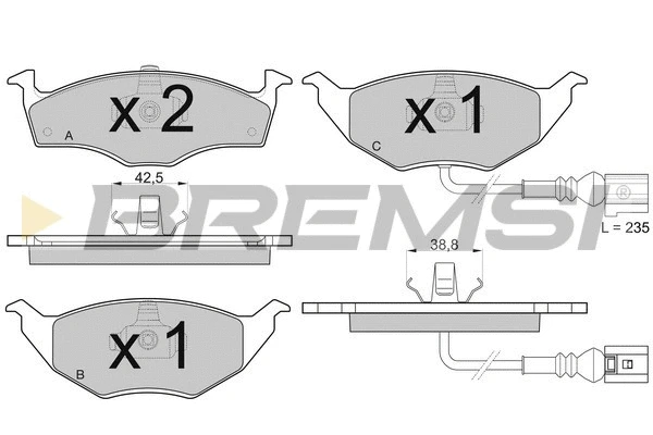 Brake Pad Set, disc brake (BP3031)