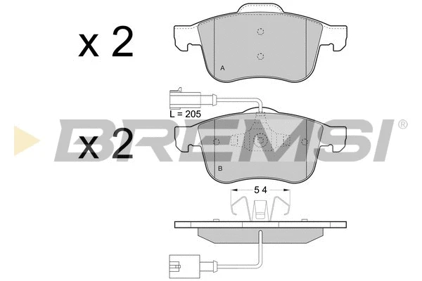 Brake Pad Set, disc brake (BP3443)