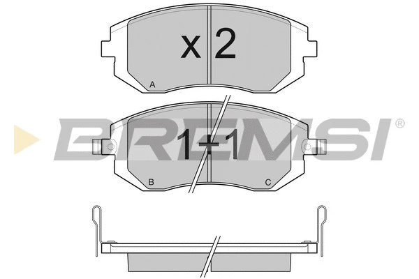 Brake Pad Set, disc brake (BP3158)