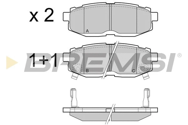 Brake Pad Set, disc brake (BP3408)