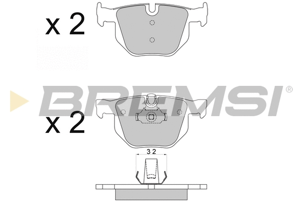 Brake Pad Set, disc brake (BP3509)