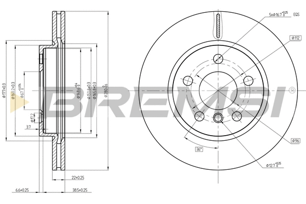 Brake Disc (CD8651V)