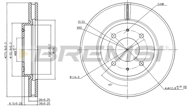 Brake Disc (CD7845V)