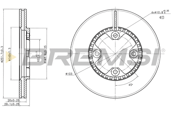 Brake Disc (CD6590V)