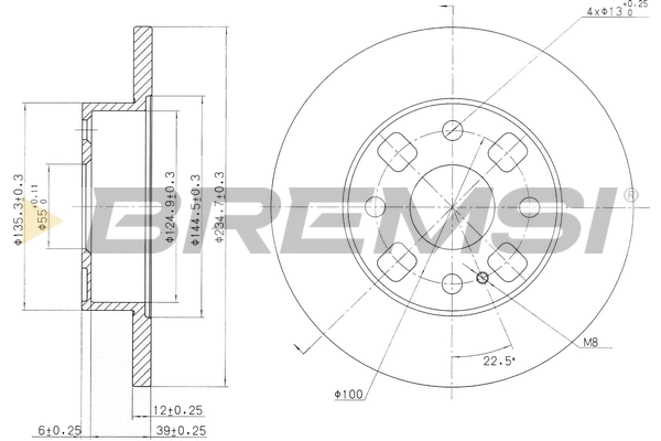 Brake Disc (CD6564S)