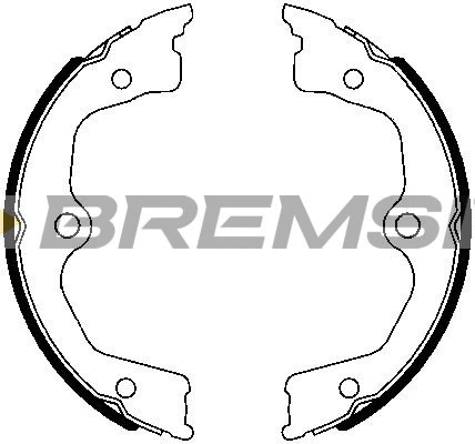 Brake Shoe Set, parking brake (GF0721)