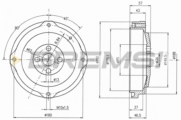 Brake Drum (CR5257)
