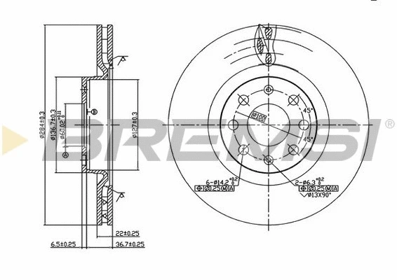 Brake Disc (CD7298V)