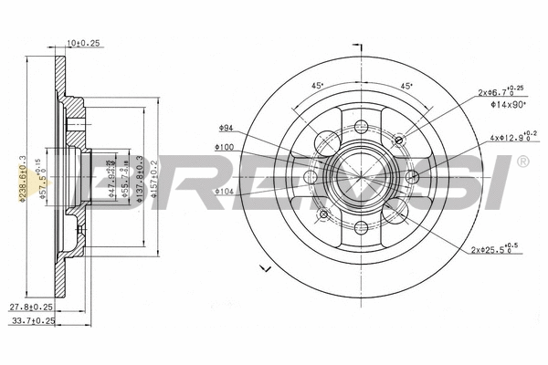 Brake Disc (CD6785S)