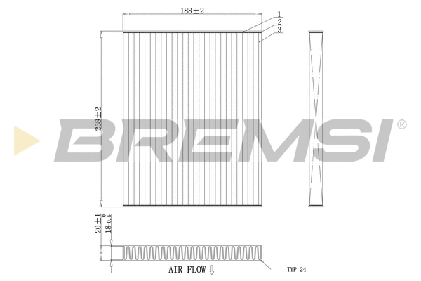 Filter, cabin air (FC0451A)