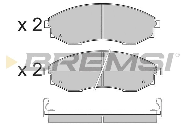 Brake Pad Set, disc brake (BP3480)