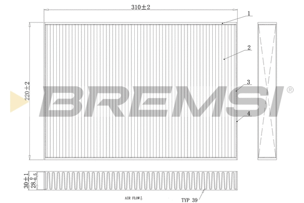 Filter, cabin air (FC0410A)