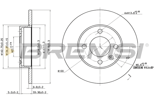 Brake Disc (CD6042S)