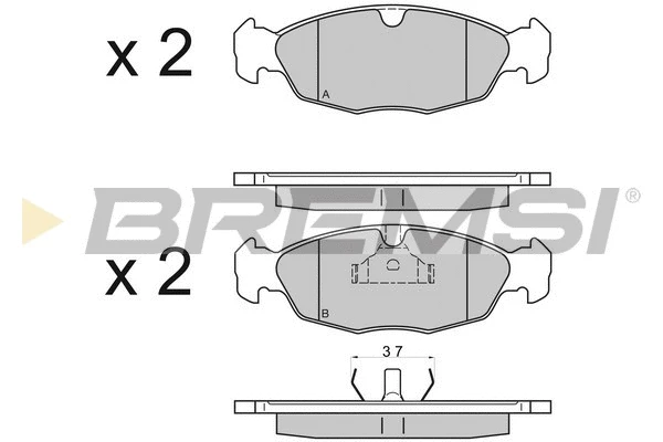 Brake Pad Set, disc brake (BP2584)