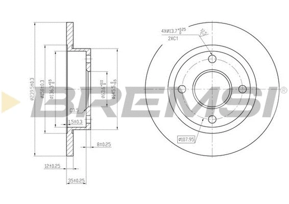 Brake Disc (CD6845S)