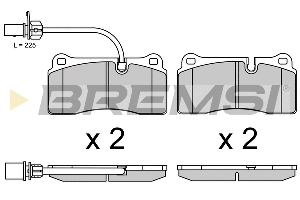 Brake Pad Set, disc brake (BP3689)