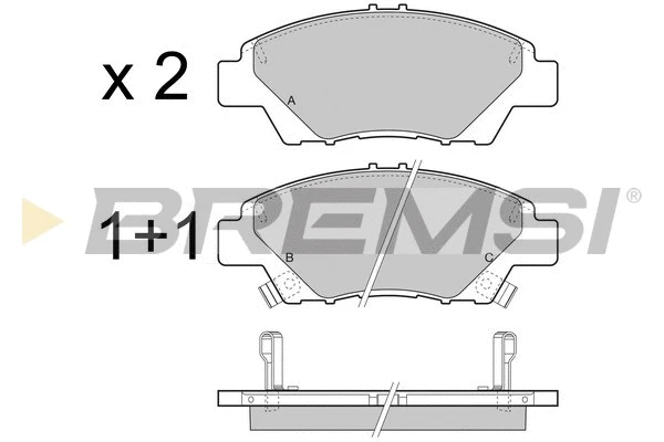 Brake Pad Set, disc brake (BP3446)