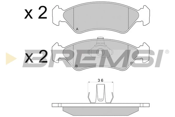 Brake Pad Set, disc brake (BP2671)