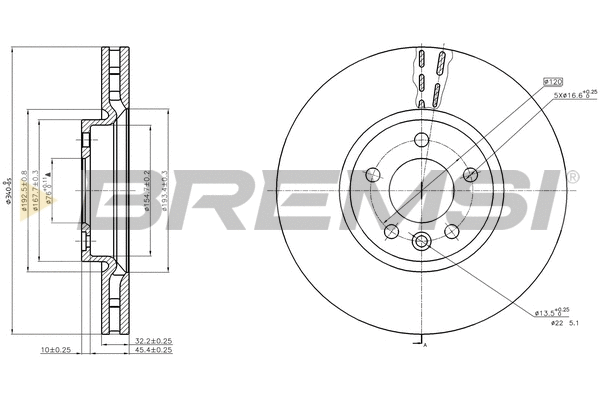 Brake Disc (CD8182V)