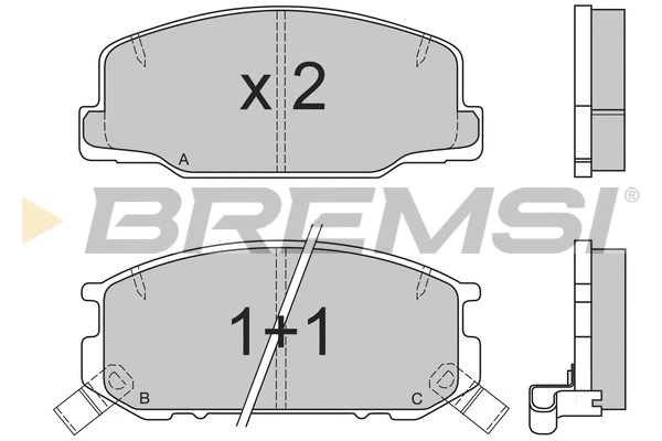 Brake Pad Set, disc brake (BP2537)