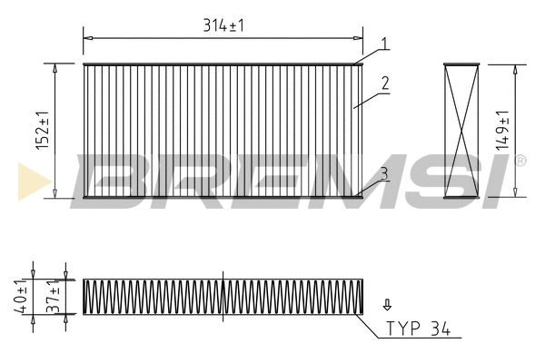 Filter, cabin air (FC0997C)