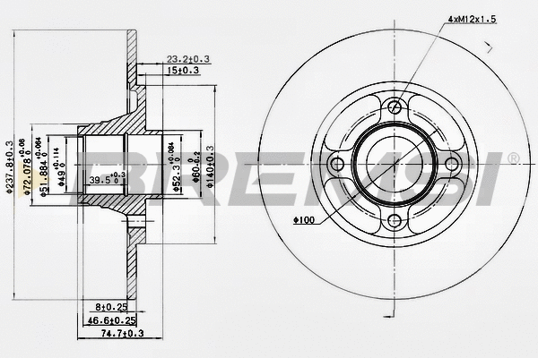 Brake Disc (CD6752S)