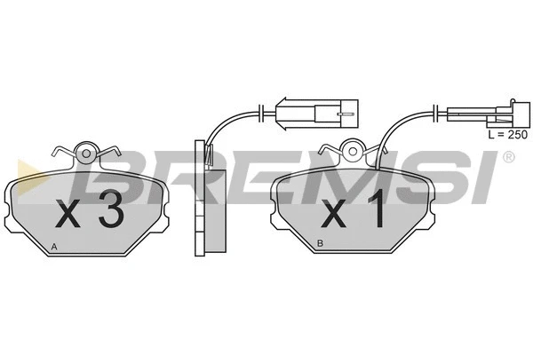 Brake Pad Set, disc brake (BP2375)