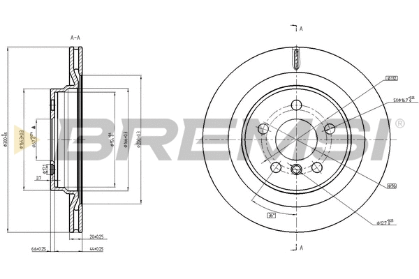 Brake Disc (CD8763V)