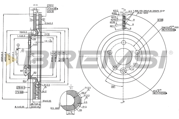 Brake Disc (CD8431V)