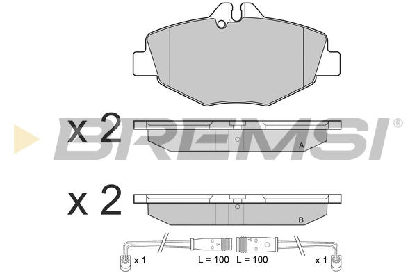 Brake Pad Set, disc brake (BP3020)