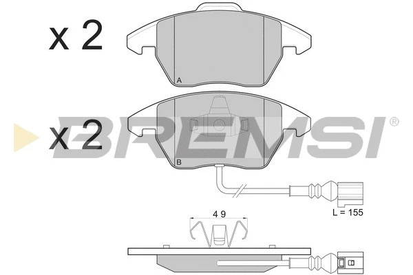 Brake Pad Set, disc brake (BP3103)