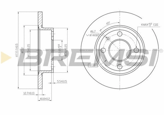 Brake Disc (CD6875S)