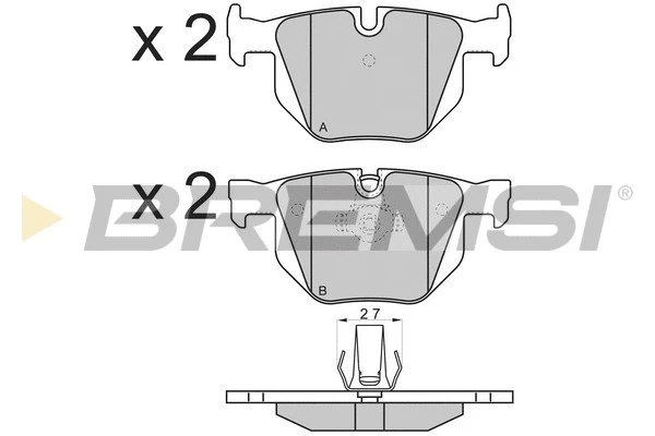 Brake Pad Set, disc brake (BP3173)