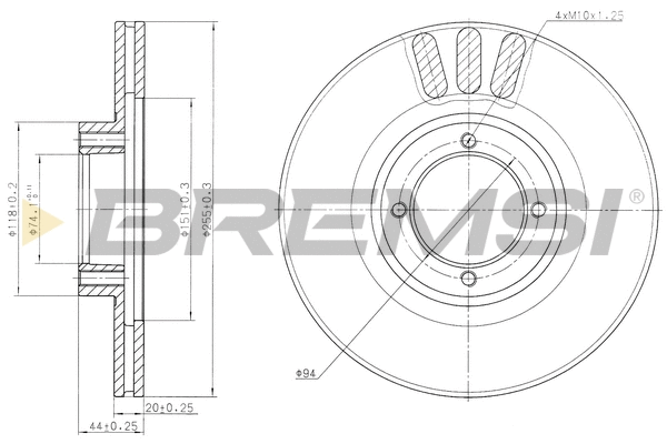 Brake Disc (CD6610V)