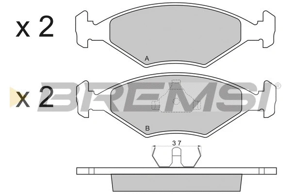 Brake Pad Set, disc brake (BP2822)