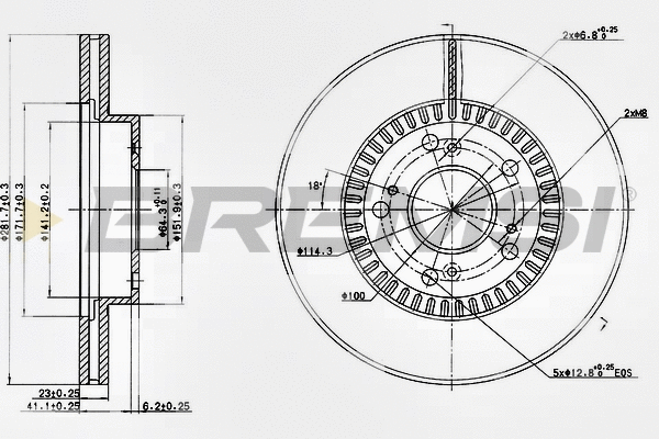 Brake Disc (CD7496V)
