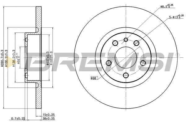 Brake Disc (CD7057S)