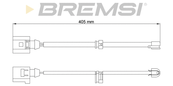 Warning Contact, brake pad wear (WI0742)