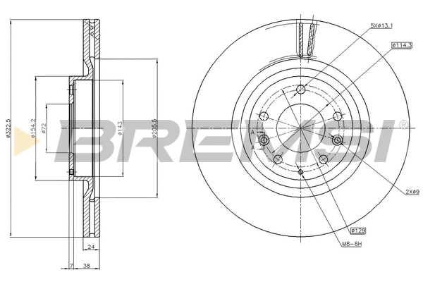 Brake Disc (CD6960V)