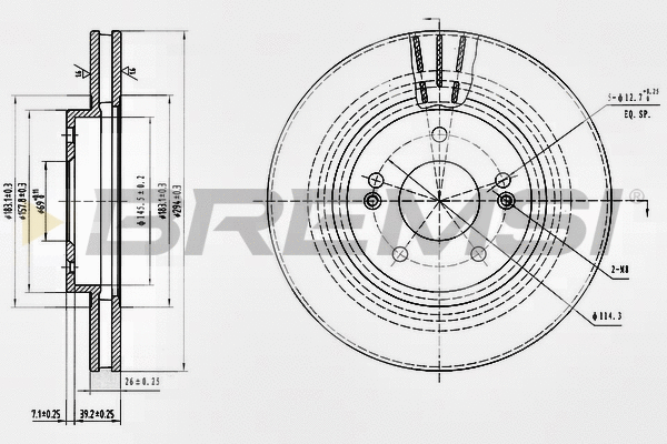 Brake Disc (CD7292V)