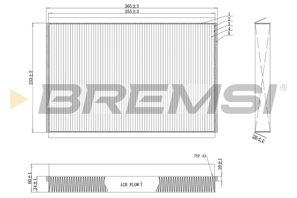 Filter, cabin air (FC0857C)
