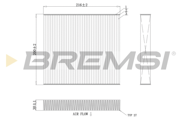 Filter, cabin air (FC0855C)