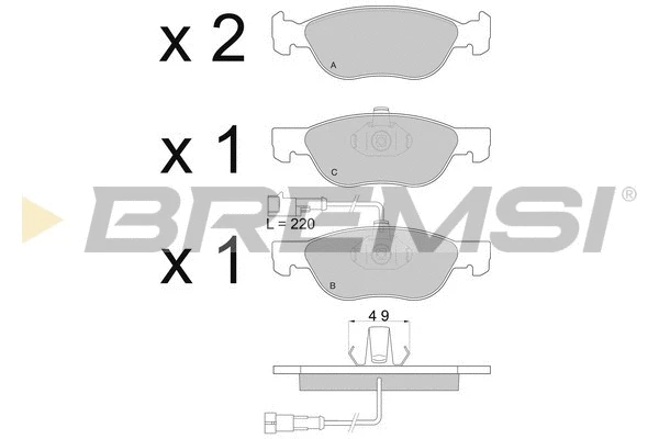 Brake Pad Set, disc brake (BP2667)