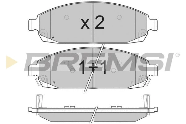 Brake Pad Set, disc brake (BP3238)
