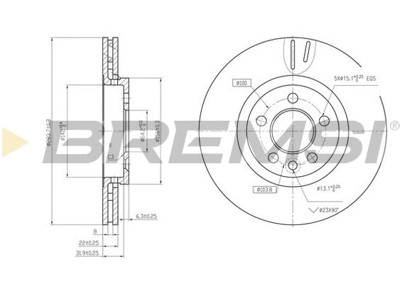 Brake Disc (CD7080V)